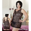 BABY DOLL NERO TRASPARENTE CON PERIZOMA CHEMISE