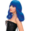 PARRUCCA BLU TAGLIO LUNGO CON FRANGIA PERRY