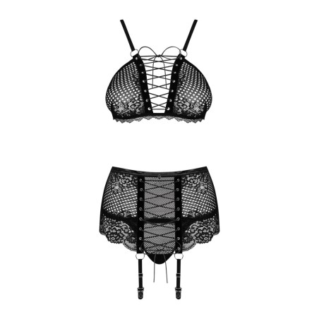 Reggiseno reggicalze e perizoma nel set Basitta di Obsessive.