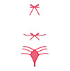 Set Giftella rosso di Obsessive con reggiseno e perizoma morbidi. Set Giftella rosso di Obsessive con reggiseno e perizoma morbidi.