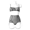REGGISENO A FASCIA IN PIZZO NERO COLLEZIONE VILLA BEL AMI