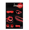 KIT BDSM 7 PEZZI ATTRACTION TOYS COLORE ROSSO KIT BDSM 7 PEZZI ATTRACTION TOYS COLORE ROSSO