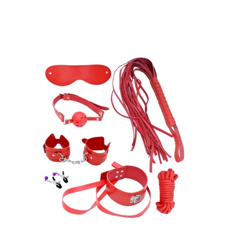 KIT BDSM 7 PEZZI ATTRACTION TOYS COLORE ROSSO